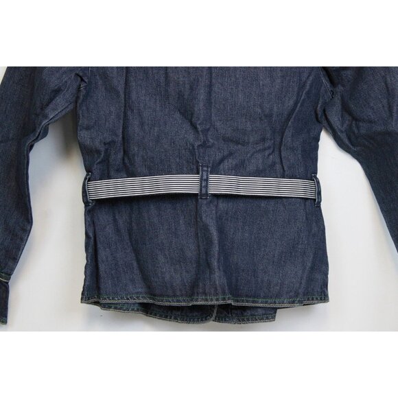 NEW 2006/05 Gymboree Prep Denim Blazer Jacket 10 Spring Tulip Belted Buttons - Picture 8 of 10